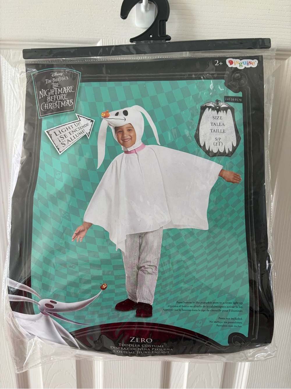 Disney The Nightmare Before Christmas Zero Toddler Costume - White